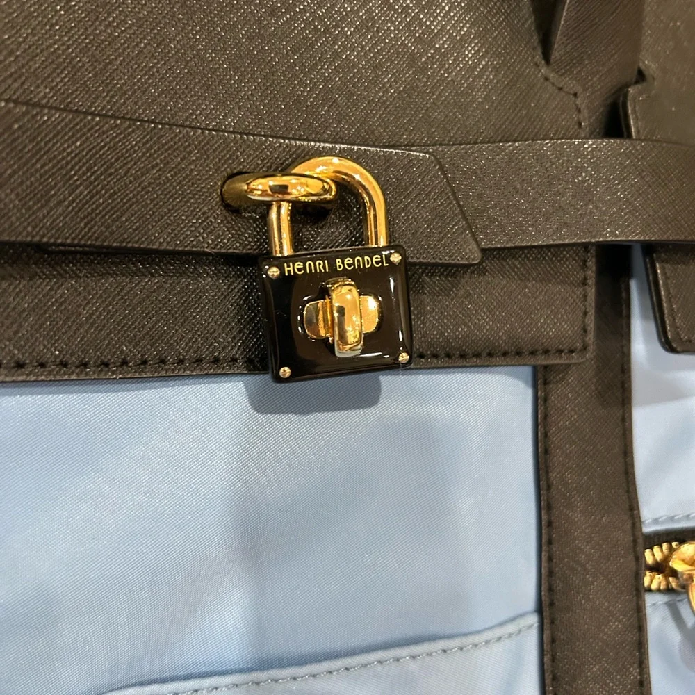 Henri Bendel Black and Blue Bag/ Backpack - Picture 12 of 16